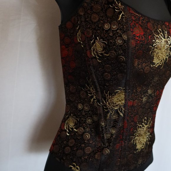 Gigi Clark Elegant Silk Bustier & Long Skirt Set - Picture 4 of 11